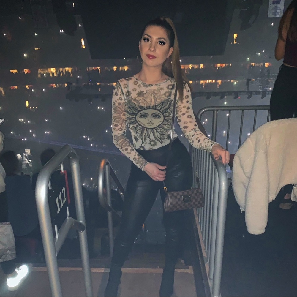Sheer printed top